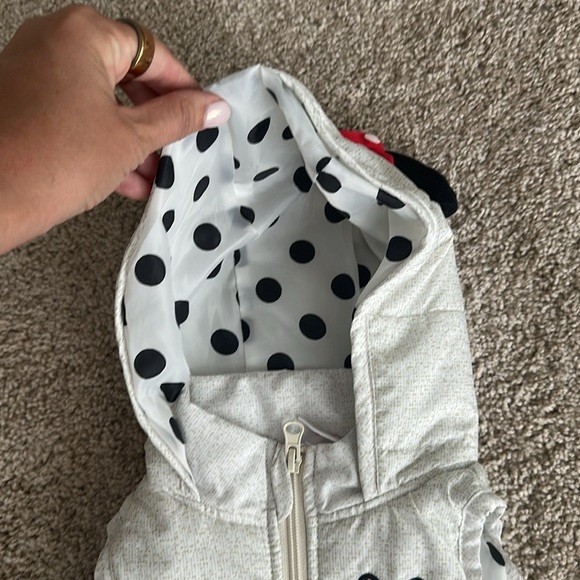 Minnie Mouse Puffer Vest Baby Girl Size 12 months Gray Full Zip - Picture 2 of 8